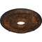 Ekena Millwork Antioch Ceiling Medallion (Fits Canopies up to 3 1/2"), Hnd-Painted Rust, 18"OD x 3 1/2"ID x 1 3/8"P CM18SERUS - alternate 2